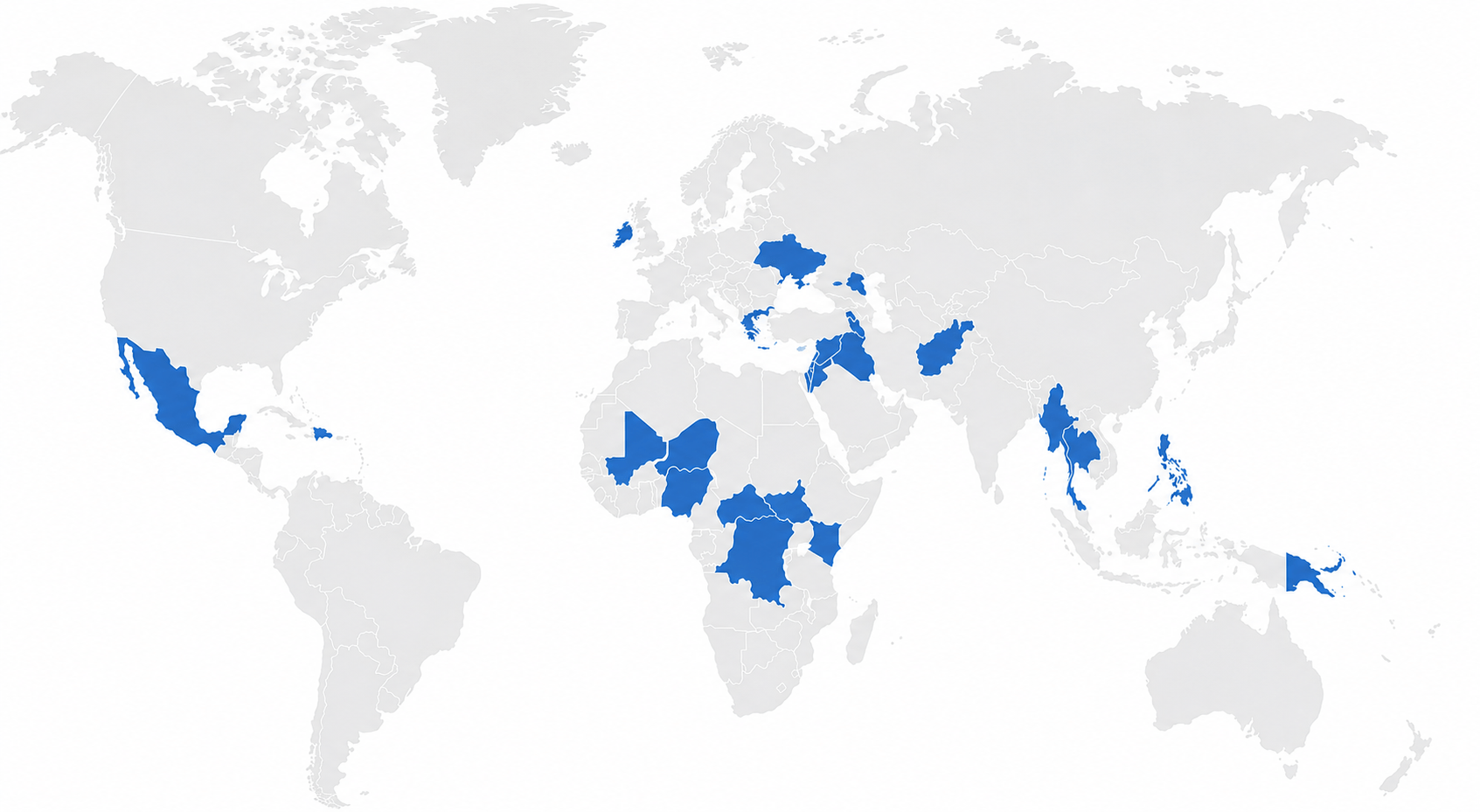 World map for PCA site